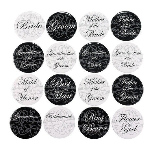 Wedding Party Badges - Pk 24