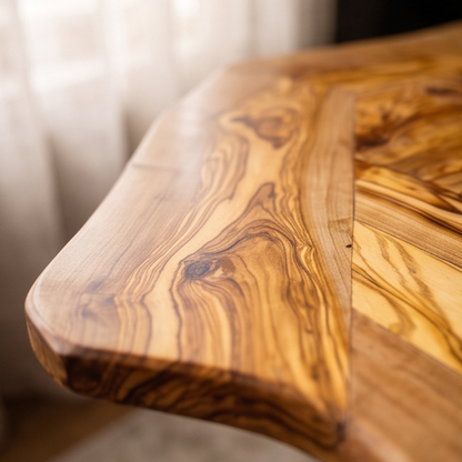 Olive Wood Hand Crafted Wooden Chess Board Set Table With Pieces