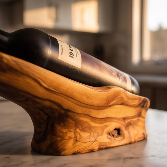 Olive Wood Wooden Wine Natural Bottle Holder