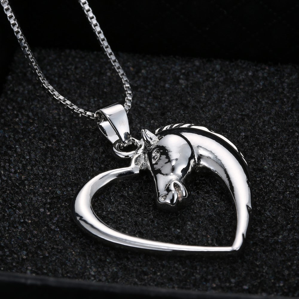 Horse Head Necklace - in Silver or Gold