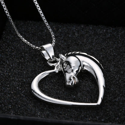 Horse Head Necklace - in Silver or Gold