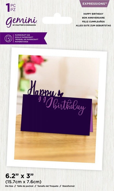 Gemini Mini Expressions Die - Happy Birthday
