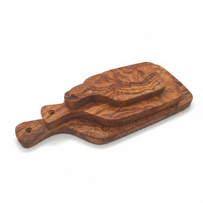 Olive Wood Solid Chopping/Cutting/Charcuterie Board W/ Handle