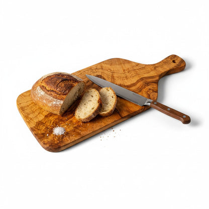 Olive Wood Solid Chopping/Cutting/Charcuterie Board W/ Handle