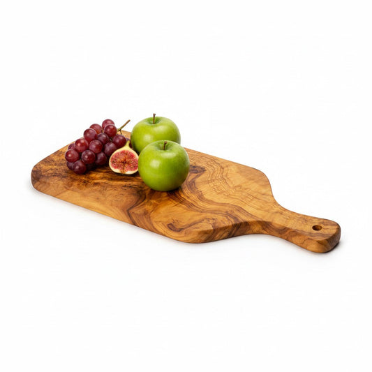 Olive Wood Solid Chopping/Cutting/Charcuterie Board W/ Handle
