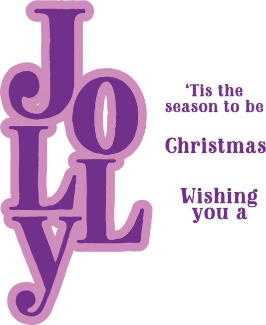 Gemini Christmas Word Stamp & Die - Jolly