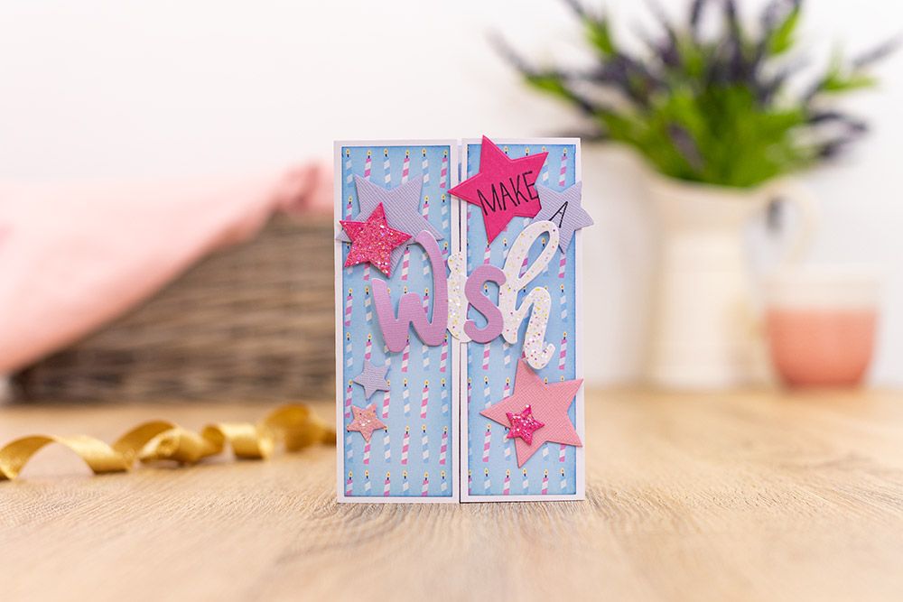 Gemini Gatefold Stamp & Die Set ~ Make A Wish