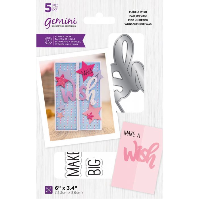 Gemini Gatefold Stamp & Die Set ~ Make A Wish