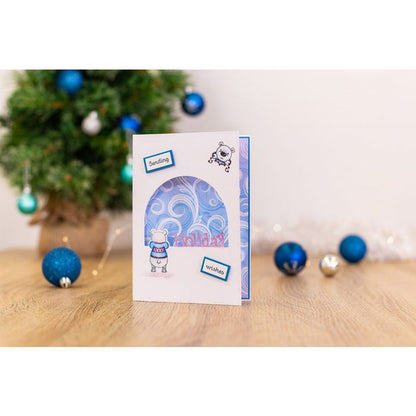 Gemini Peek-A-Boo Christmas Stamp & Die - Polar Bear