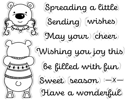 Gemini Peek-A-Boo Christmas Stamp & Die - Polar Bear
