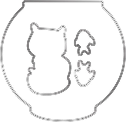 Gemini Stamp & Die Set - Twirling Cat