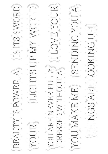 Gemini Fancy Font Stamp and Die - You Make Me SMILE