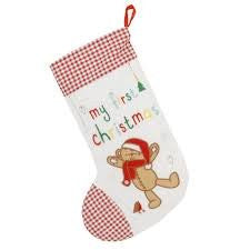 My First Christmas Stocking Teddy Bear Design