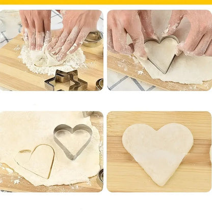 Set 5 Heart Shaped Cookie Cutters