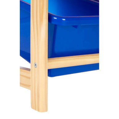 Pixel Kids Multi Coloured 3 Tier Storage Unit with Pine Wood Frame