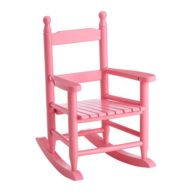 Kids Pink Wooden Rocking Chair