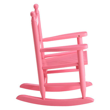 Kids Pink Wooden Rocking Chair