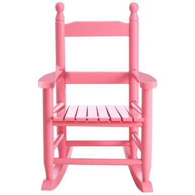 Kids Pink Wooden Rocking Chair
