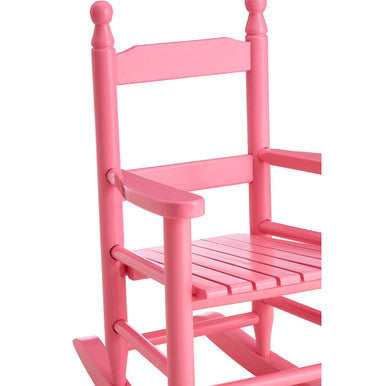 Kids Pink Wooden Rocking Chair