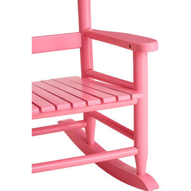 Kids Pink Wooden Rocking Chair