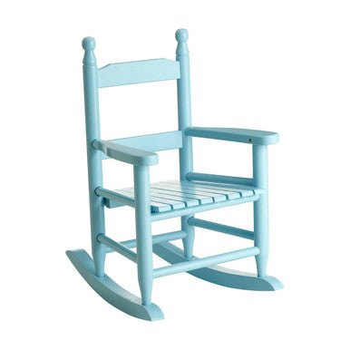 Kids Blue Wooden Rocking Chair