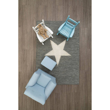 Kids Blue Wooden Rocking Chair