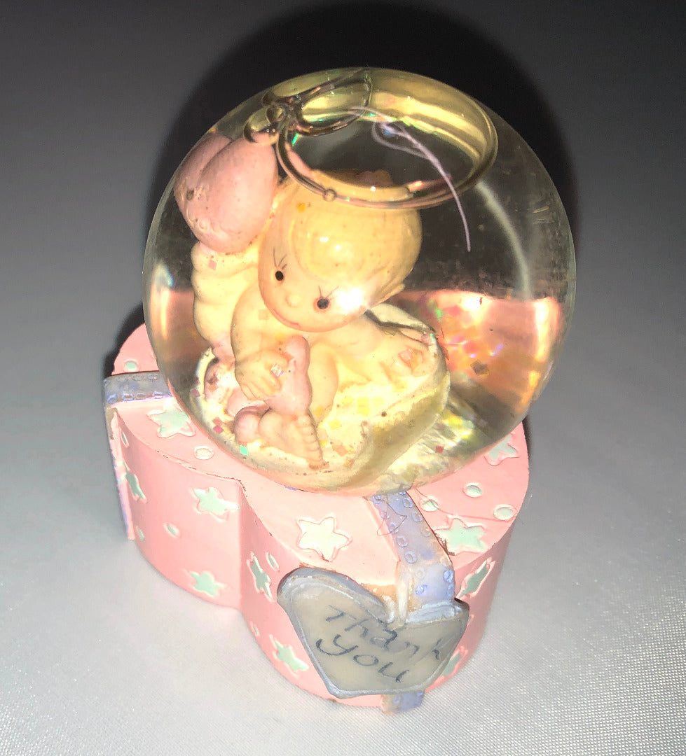 Pretty Parcel Baby Glitter Ball on Heart Base