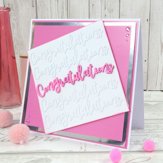 Moonstone Stamp & Die Combos - Essential Words - Congratulations
