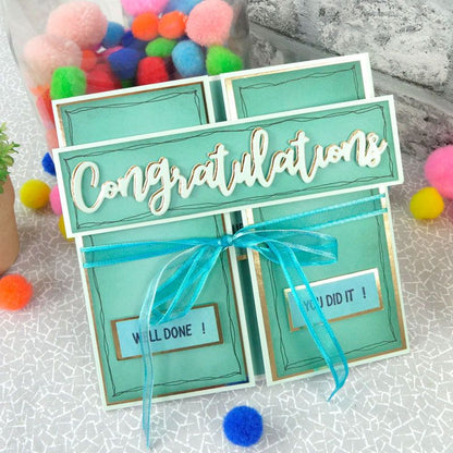Moonstone Stamp & Die Combos - Essential Words - Congratulations