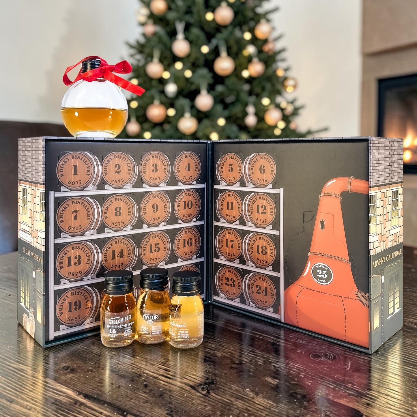 25 Day Whiskey Advent Calendar. Whisky From Round the World. Scotch | Japanese | USA | World Whisky. Glass Bauble & Online Tasting Videos