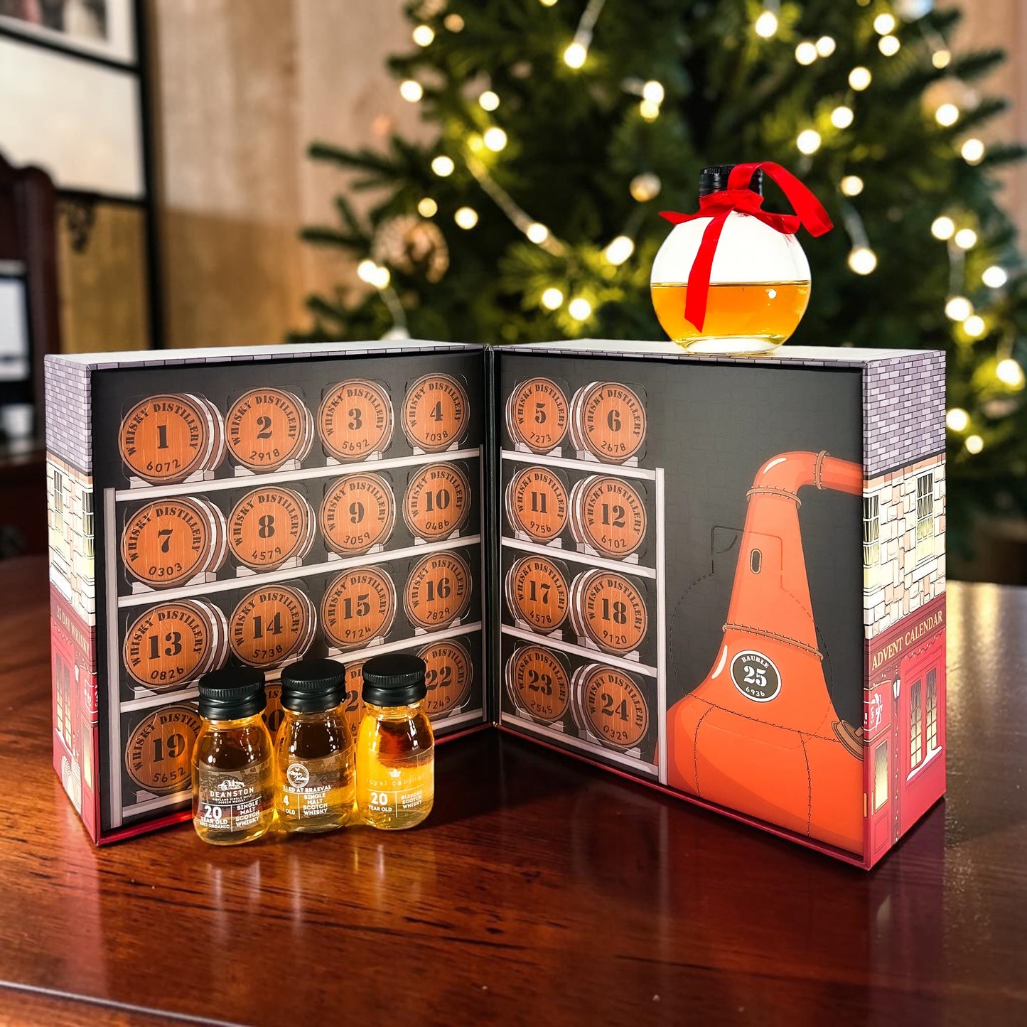25 Day Scotch Whisky Advent Calendar. Includes Glass Bauble for Day 25 & Tasting Videos