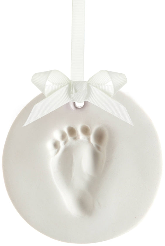 Babyprints Keepsake Hand / Foot Print Hanging Ornament, White
