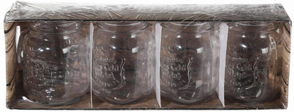 Set Of 4 Novelty Shot Glasses In A Vintage Jar Style