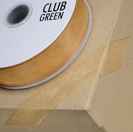 Woven Edge Organza Ribbon - Various Widths & Colours - Priced per metre