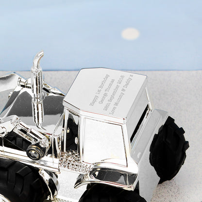 Personalised Silver Plated Digger Money Box