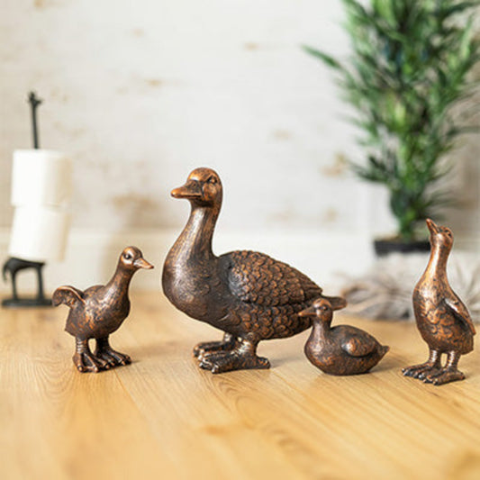 Set of 4 Resin Duck Ornaments Duck Family Figurines