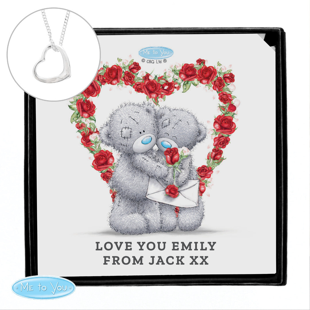 Personalised 'Me to You' Sterling Silver Necklace and Box
