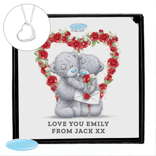 Personalised 'Me to You' Sterling Silver Necklace and Box