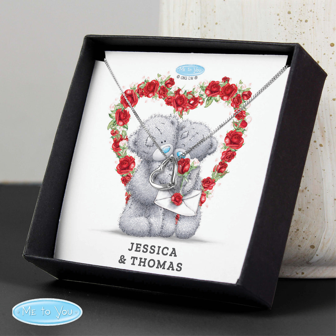 Personalised 'Me to You' Sterling Silver Necklace and Box