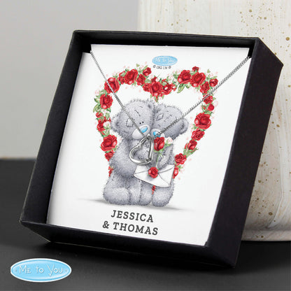 Personalised 'Me to You' Sterling Silver Necklace and Box