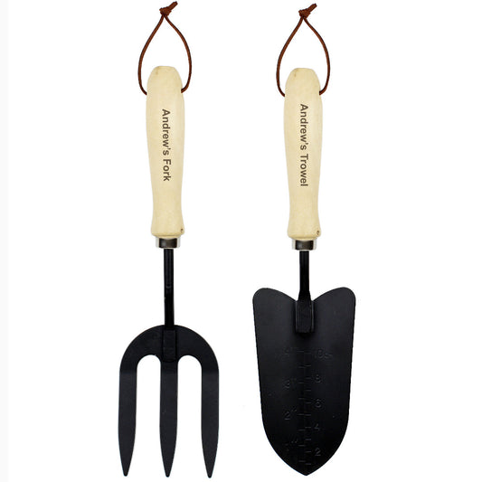 Personalised Garden Fork & Trowel Set