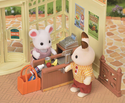 Sylvanian Families Grocery Market Toy Shop Playset for Ages 3 and Up