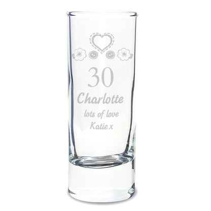 Personalised Engraved Birthday Craft Shot Glass