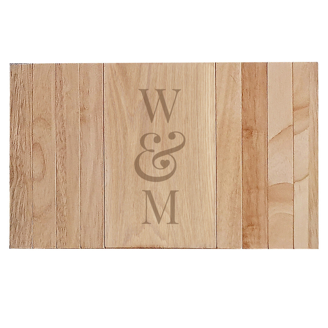 Personalised Wooden Sofa Tray - Initials
