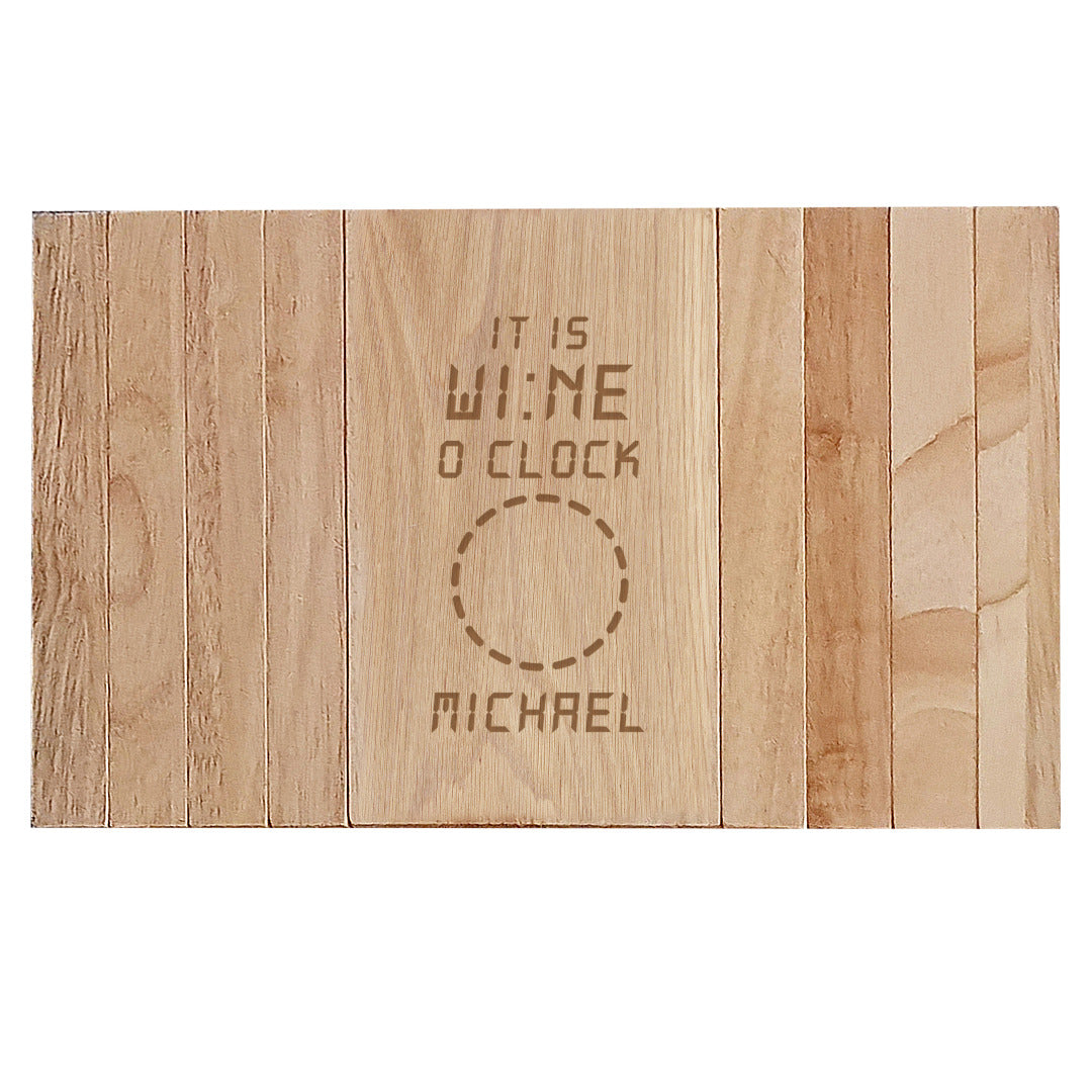 Personalised Wooden Sofa Tray - It's Wine O'Clock