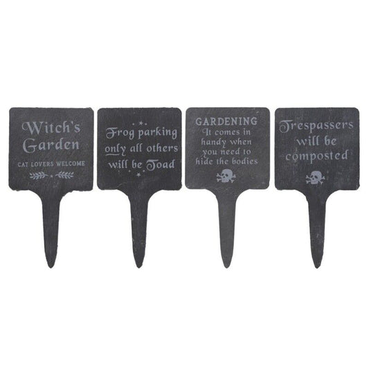 Amusing Slate Gothic Garden Signs