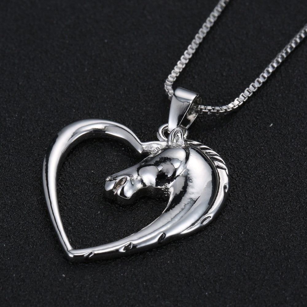 Horse Head Necklace - in Silver or Gold