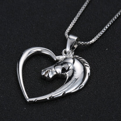 Horse Head Necklace - in Silver or Gold