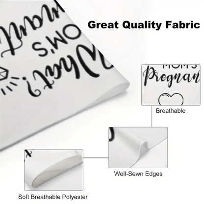 Guess What - Mom's Pregnant ~ White Polyester Pet Bandana