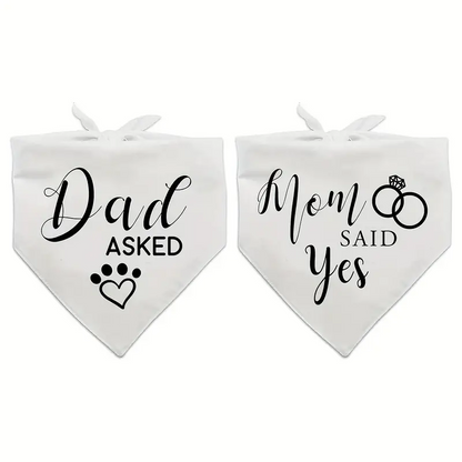 Dad Asked - White Pet Bandana